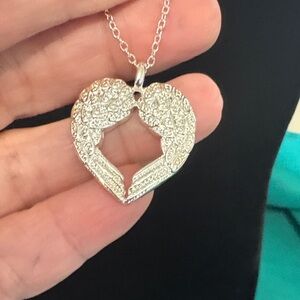 Sterling  Silver Heart Pendant Necklace